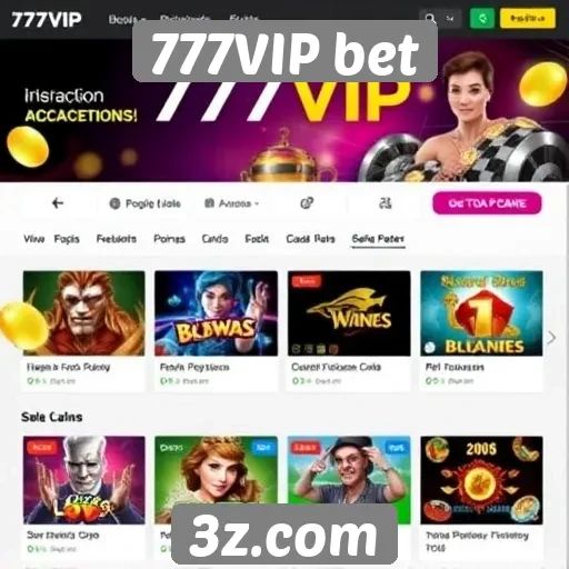 Interface do usuário do 777VIP bet é intuitiva e acessível